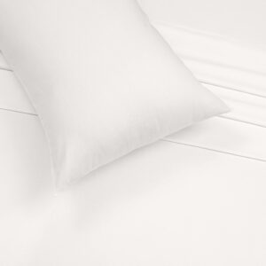 RUVANTI 100% Cotton Sheets for Full Size Bed - Crispy Cooling Percale Sheets - Breathable & Durable Full Sheet Set - Deep Pocket 16 Inches (Fits up to 18") - Off White - 4 Pieces