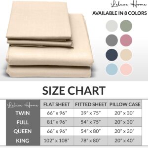 Leluxe Home Full Size Sheets Set of 4-100% Microfiber Full Size Bed Sheets with Extra Soft and Wrinkle Free - Set of 4 Sheets for Full Size Bed with Deep Pockets - Maroon