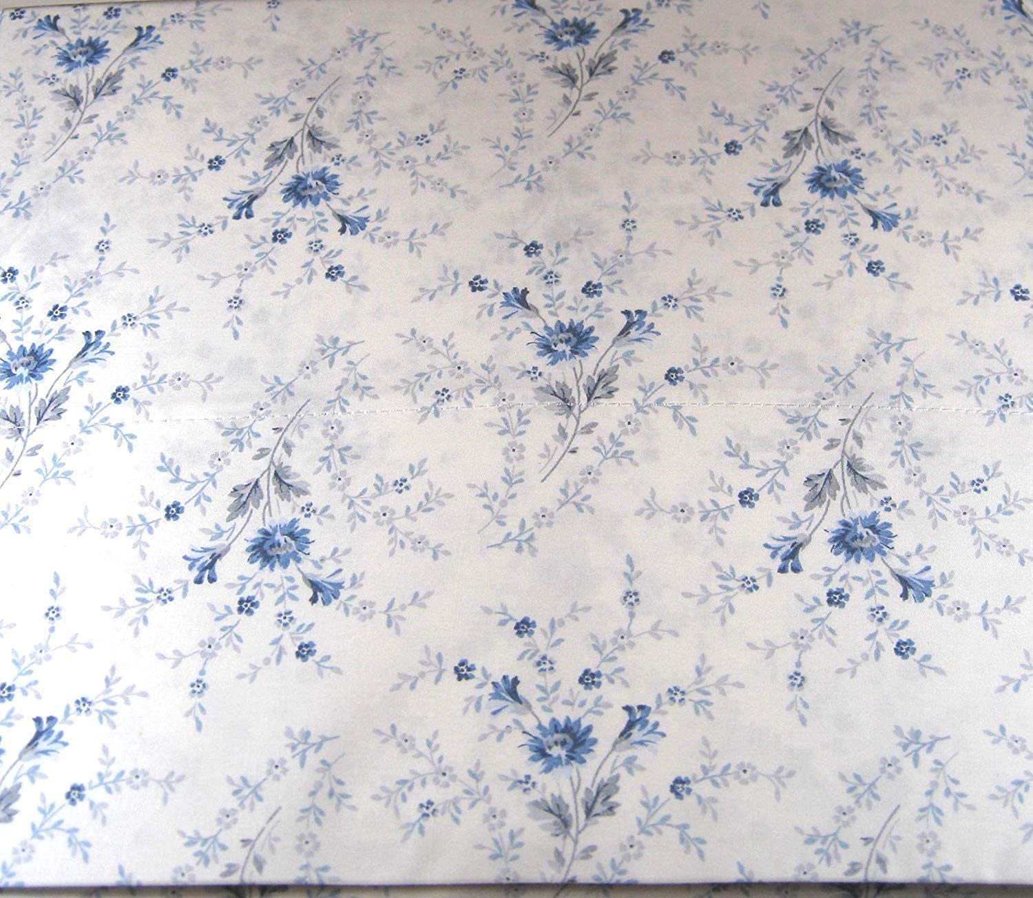 Lauren Ralph Lauren Full Size Cottage Floral Sheet Set Cotton Blue and White