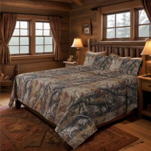 Realtree All Purpose Camo Bedding Full Sheet Set 4 Piece Polycotton Rustic Farmhouse Bedding for Lodge, Cabin & Hunting Bed Set – Perfect for Outdoor Camouflage Bedroom - (54"x 75”)