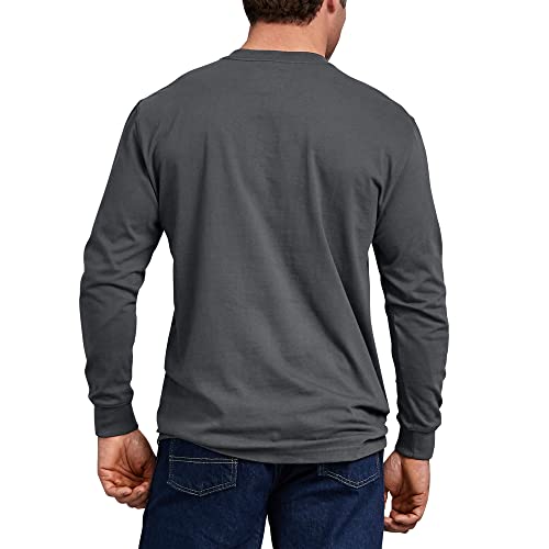 Dickies Men's Long Sleeve Heavyweight Crew Neck, Charcoal, Large