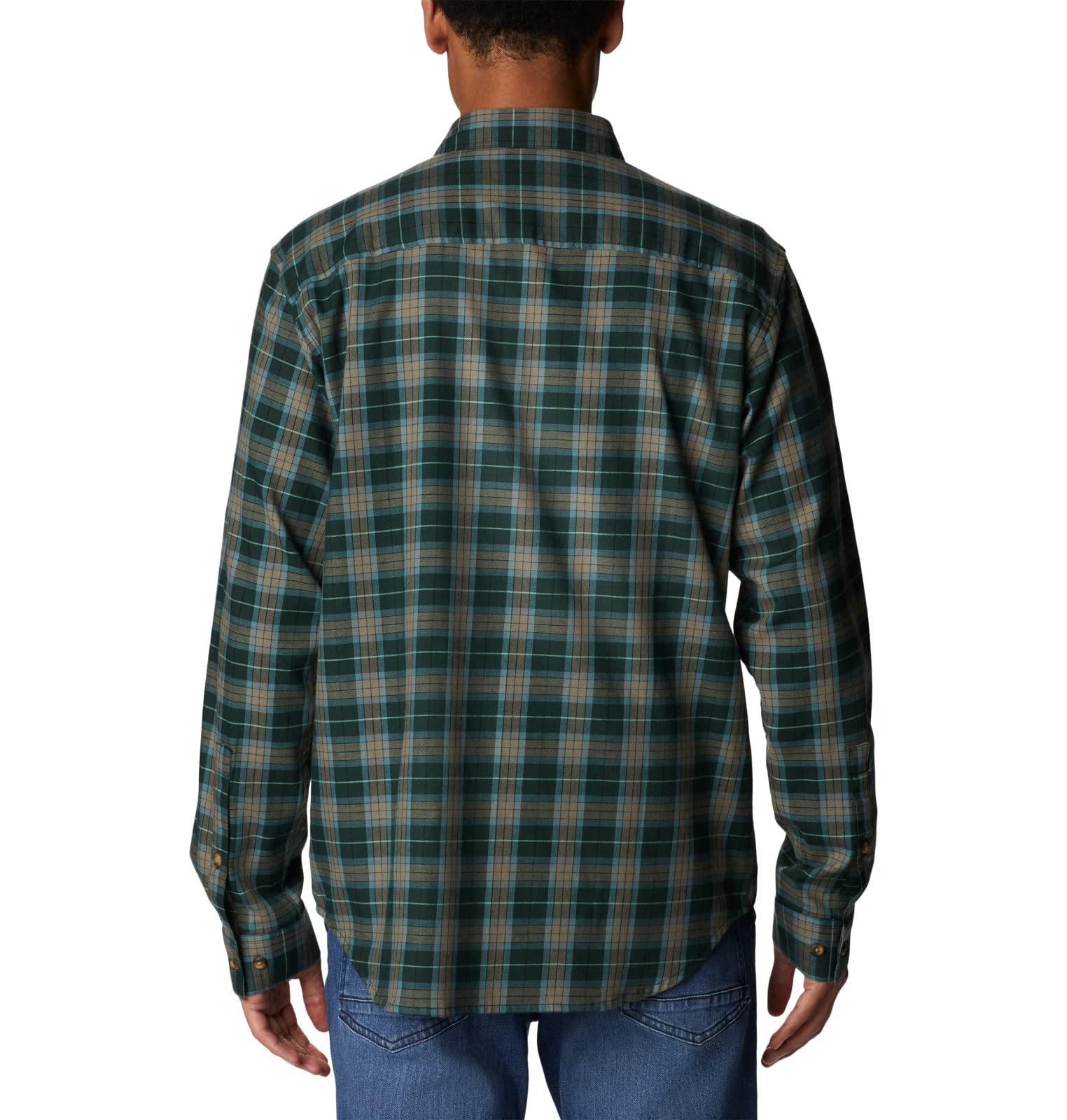 Columbia Men's Vapor Ridge III Long Sleeve Shirt, Spruce Balanced Tartan, X-Large