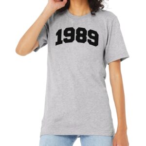 TeesAndTankYou College Style 1989 Shirt Unisex Medium Grey