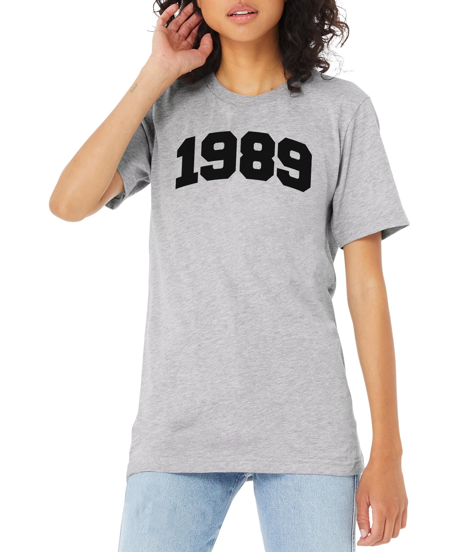 TeesAndTankYou College Style 1989 Shirt Unisex Medium Grey