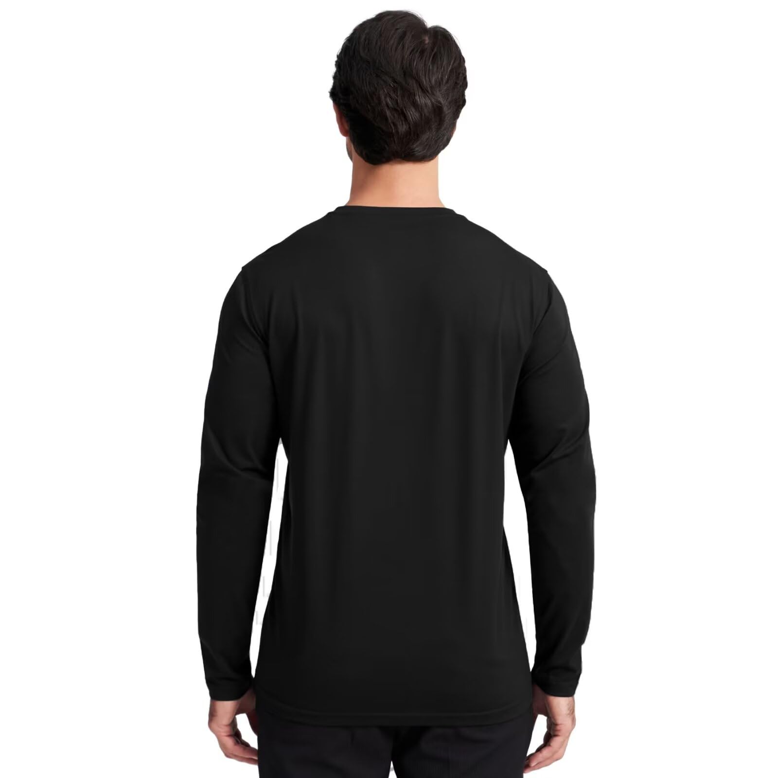 Black T Shirts for Men Long Sleeve Quick Dry Casual Summer Active Soft Lightweight Sun Shirts for Men