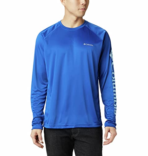 Columbia Men's Fork Stream Long Sleeve Shirt, Azul/Sky Blue, X-Large