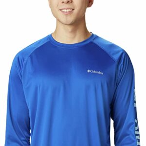 Columbia Men's Fork Stream Long Sleeve Shirt, Azul/Sky Blue, X-Large