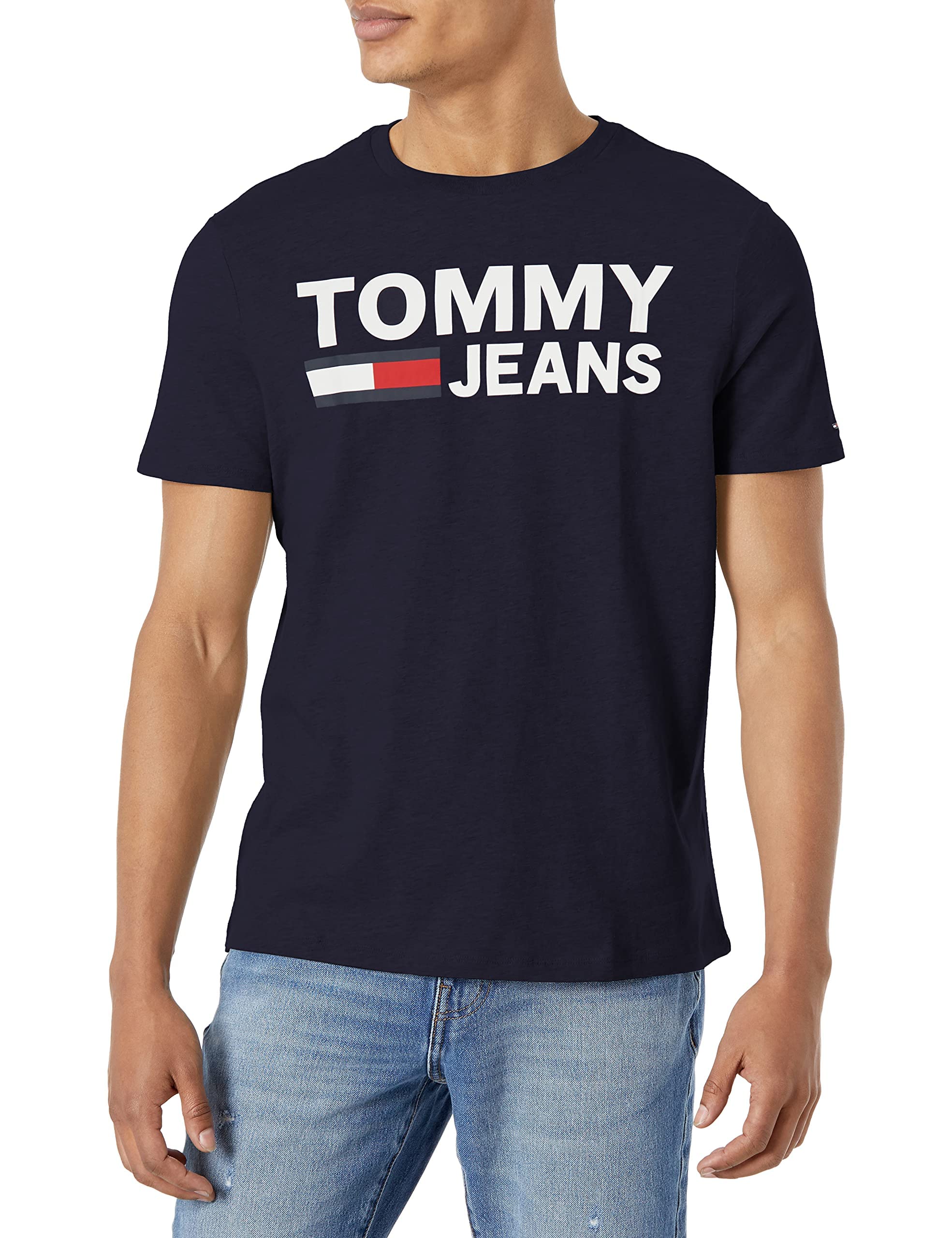 Tommy Hilfiger mens Short Sleeve Graphic T-shirt T Shirt, Deep Blue, X-Large US