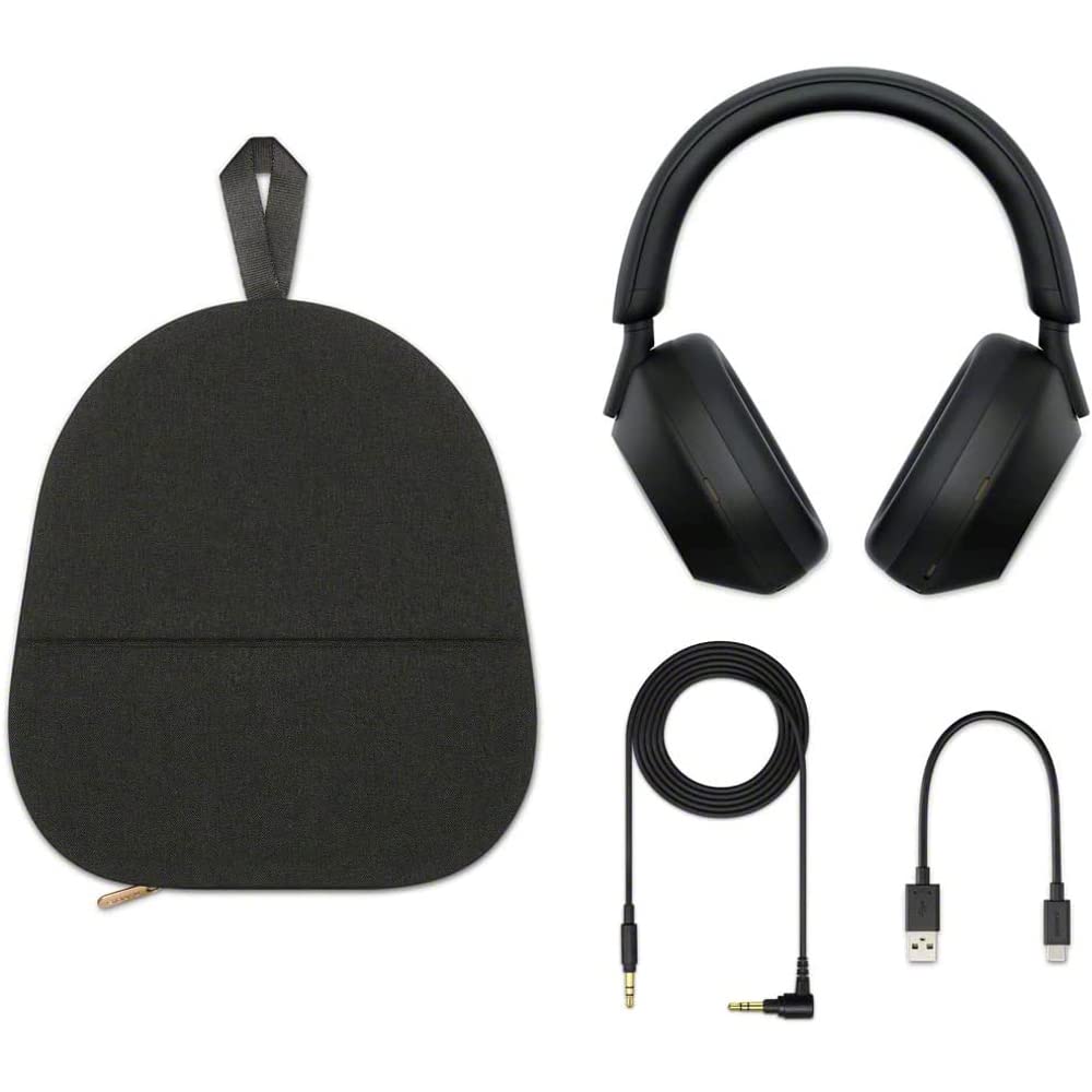 Sony WH1000XM5/B Wireless Industry Leading Noise Canceling Headphones Black (Renewed) Bundle with 2 YR CPS Enhanced Protection Pack