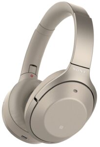 sony noise cancelling headphones wh1000xm2: over ear wireless bluetooth headphones with microphone - hi res audio and active sound cancellation - gold (2017 model)