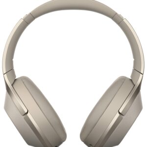 Sony Noise Cancelling Headphones WH1000XM2: Over Ear Wireless Bluetooth Headphones with Microphone - Hi Res Audio and Active Sound Cancellation - Gold (2017 model)