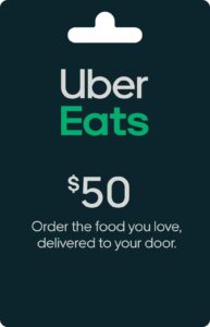 uber eats gift card $50