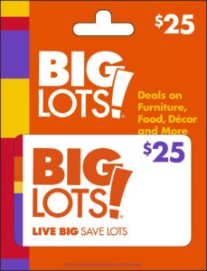 big lots! gift card