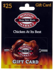 boston market gift card $25