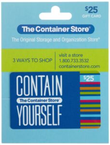 the container store gift card $25