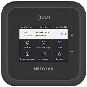 NETGEAR Nighthawk M6 Pro Mobile Hotspot 5G mmWave, 8Gbps, Unlocked, AT&T & T-Mobile, International Roaming, Portable WiFi Device for Travel, 5G Modem Wireless Router (MR6500) (Renewed)