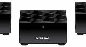 Netgear MK73-100NAR Nighthawk Dual-Band AX3000 3-Pack 3Gbps WiFi 6 Mesh System Router and 2 Satellites (Renewed)