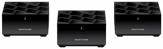 Netgear MK73-100NAR Nighthawk Dual-Band AX3000 3-Pack 3Gbps WiFi 6 Mesh System Router and 2 Satellites (Renewed)