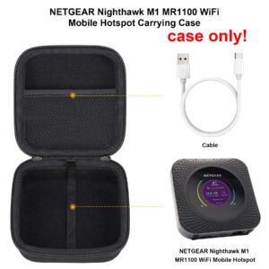 Elonbo Carrying Case for NETGEAR Nighthawk M1 MR1100 / M5 MR5200 / M6 / M6 Pro MR6500 5G Wireless WiFi Mobile Hotspot Router, Extra Interior Mesh Pocket Fits Cable, Black. (CASE ONLY)