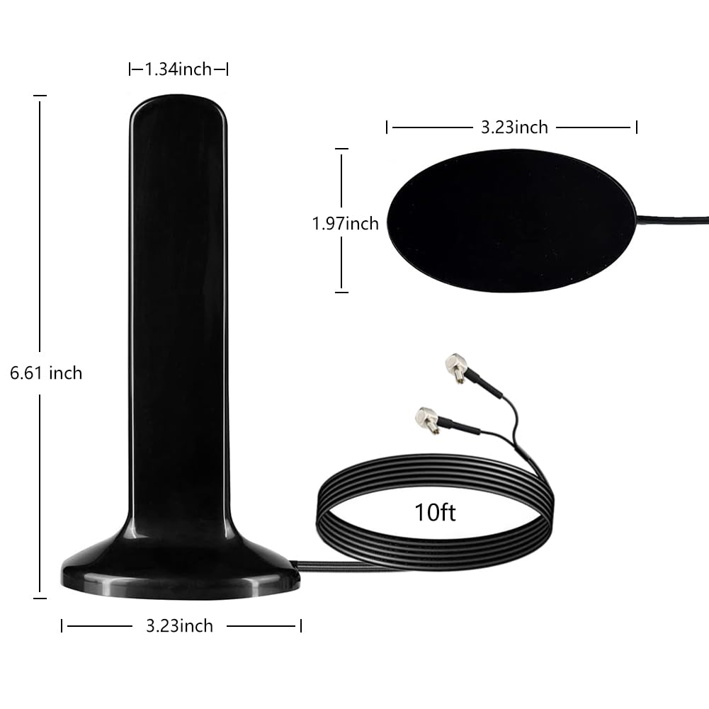 7dBi External 4G LTE 5G Dual TS9 Magnetic Antenna for Netgear AT&T Nighthawk MR6110 MR6150 MR6500 M6 Pro M5 MR5100 MR5200 M1 MR1100 Verizon Jetpack 8800L MiFi Hotspots Netgear LB1120 Router，Slinkdsco