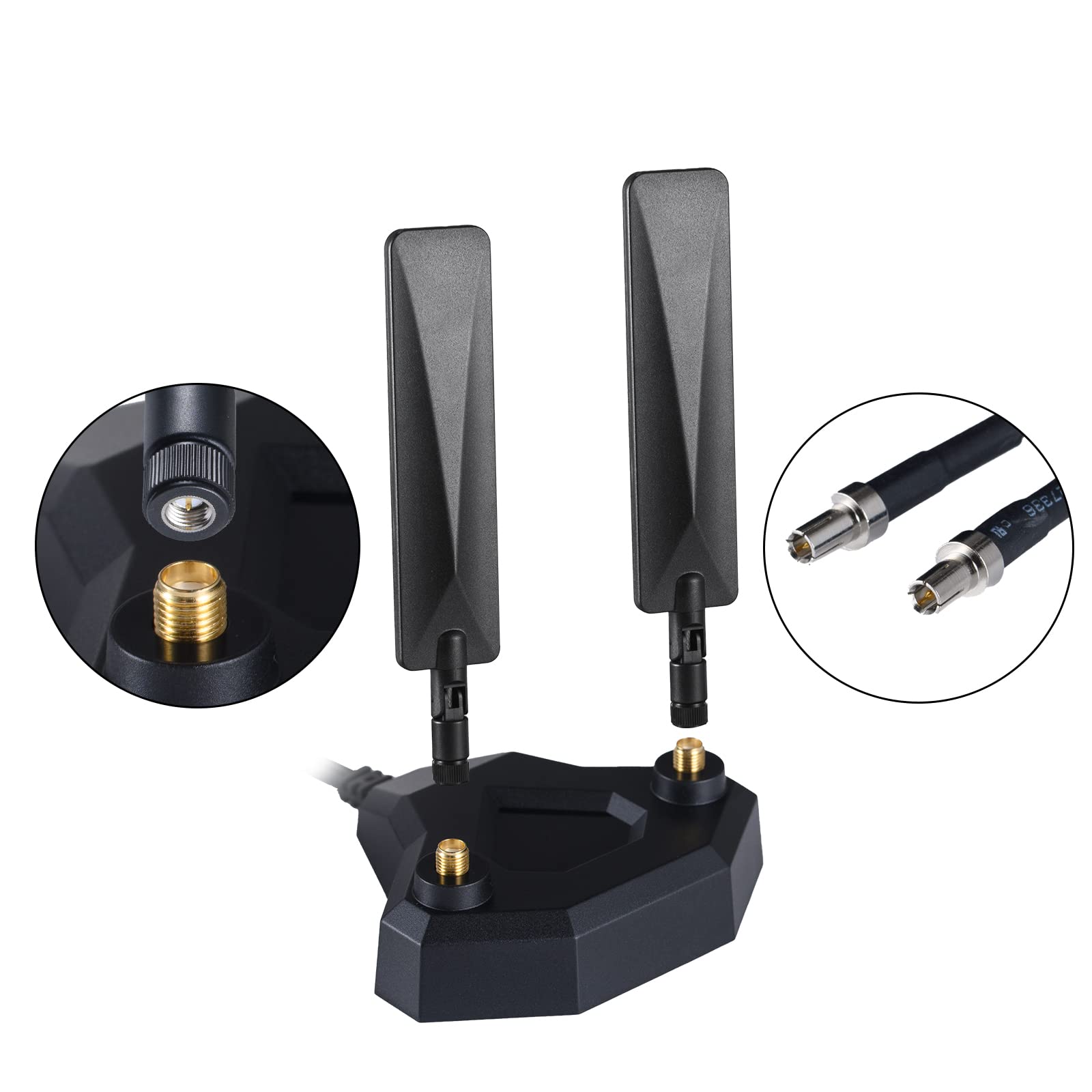 9dBi Magnetic Base Dual TS9 Antenna for Netgear Nighthawk M1 MR1100 LB1120 LM1200 Verizon Jetpack 8800L Mobile Hotpots Router MiFi Mobile AT&T T-Mobile Hotspot 4G LTE Router, Eifagur