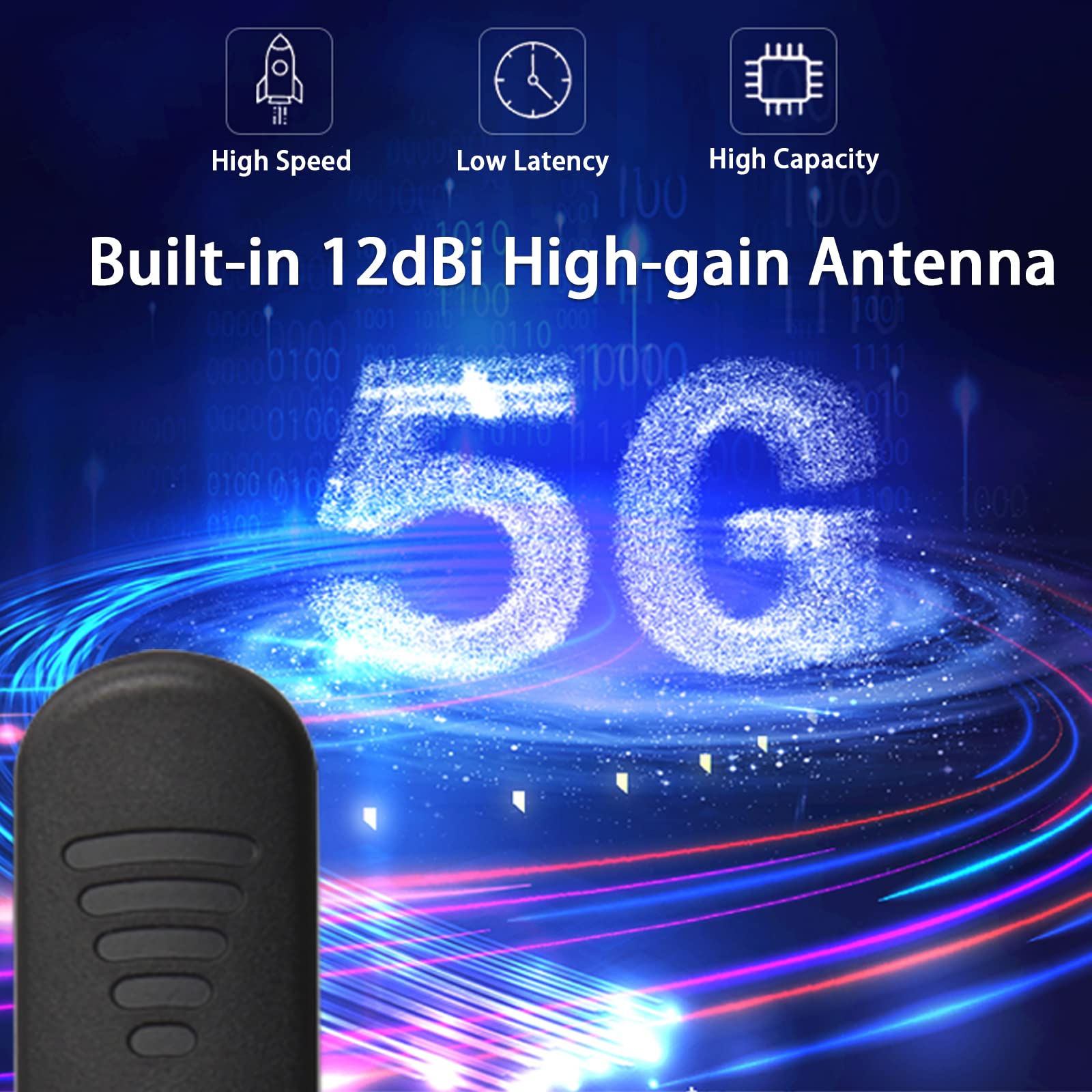 TS9 Magnetic Base Antenna,12dBi External 5G 4G LTE 3G GPRS GSM 600~6000Mhz Compatible with Netgear AT&T Nighthawk M6 MR6110 MR6500 M5 MR5100 M1 MR1100 LB1121, LB2120 Hotspots Router,5FT,2-Pack