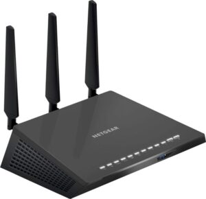 netgear - nighthawk ac2600 dual-band wi-fi router - black (renewed)