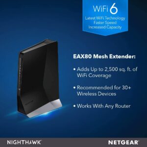 Netgear Nighthawk EAX80 Dual Band IEEE 802.11ax 5.86 Gbit/s Wireless Range Extender