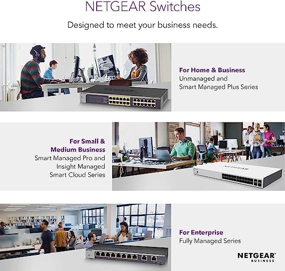 NETGEAR Nighthawk S8000 Gaming & Streaming Advanced 8-Port Gigabit Ethernet Switch (GS808E) Renewed