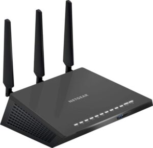 netgear - nighthawk ac2600 dual-band wi-fi router - black