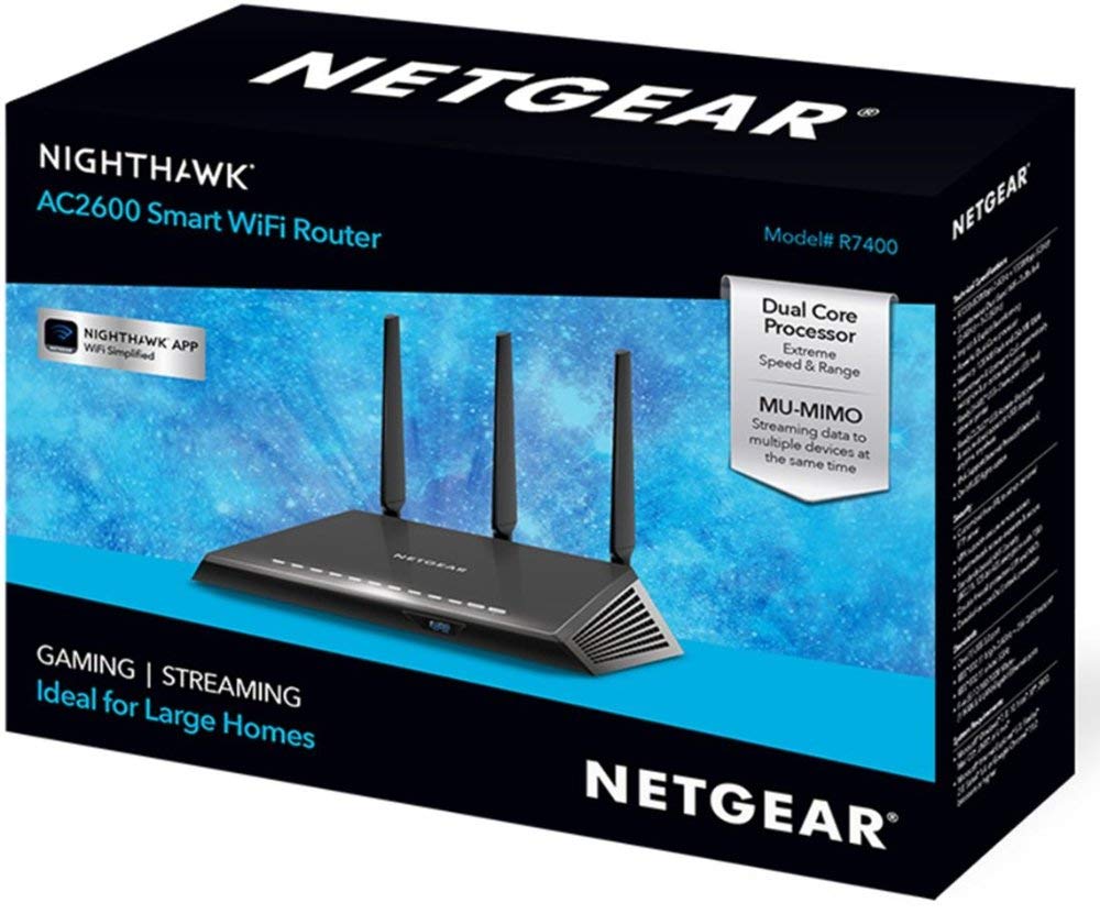 NETGEAR - Nighthawk AC2600 Dual-Band Wi-Fi Router - Black