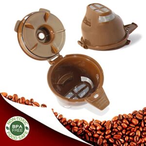 2-Pack Single Serve Ground coffee Brew Basket for Hamiltion FlexBrew Coffee Maker Models 49974 49975 49976 49979 49957 49954 49947 49940 49950 49966 49968 Filter Part, Brown