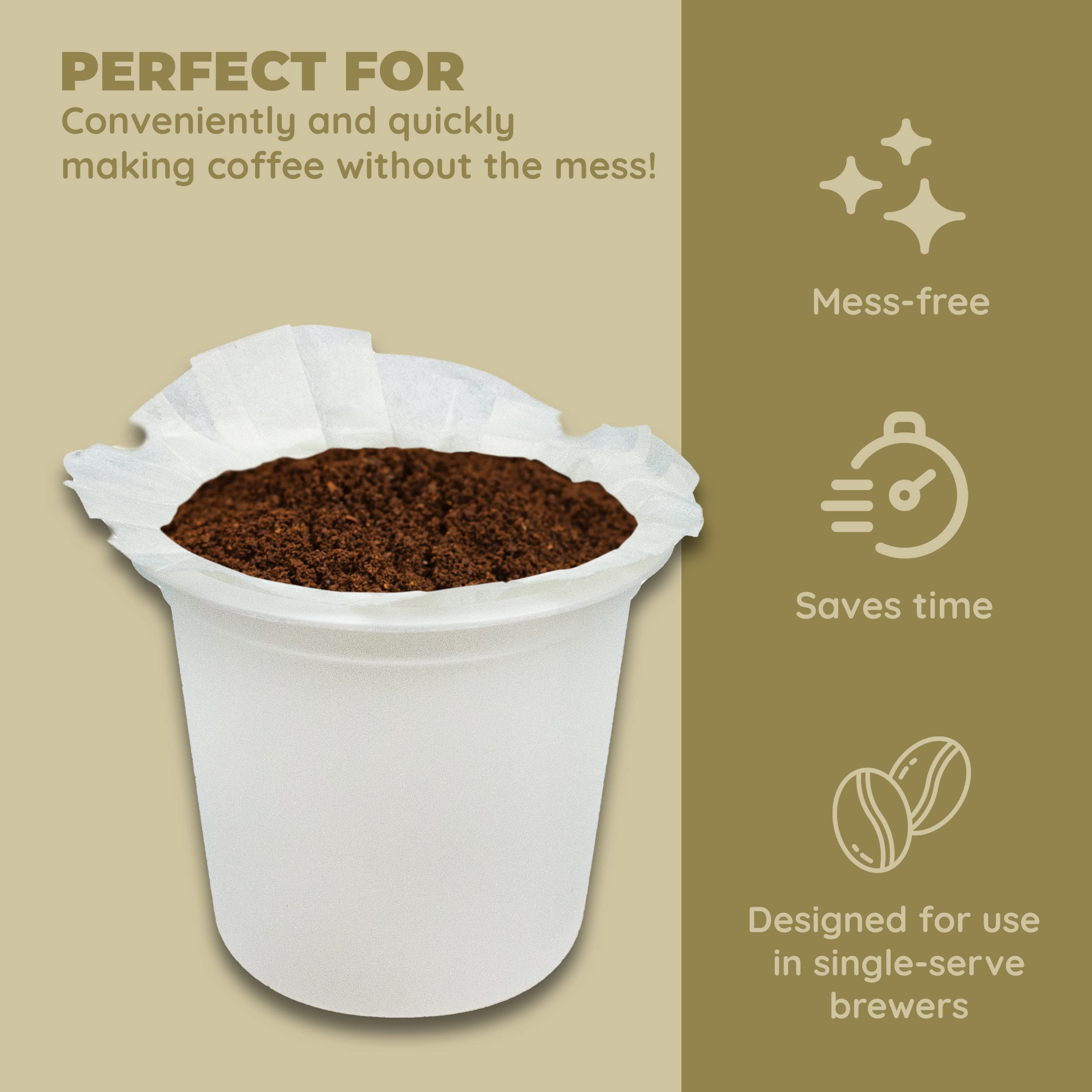 Fill 'n Brew Individual Disposable Coffee Pod Cups, Use with Keurig K-Cup Coffee Makers, 72-Count Fillable Cups, Filters & Lids, Black