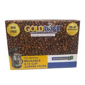 GoldTone Brand Reusable 8-12 Cup Basket Coffee Filter fits Mr. Coffee Makers and Brewers. Replaces your Mr. Coffee Reusable Basket Filter & Mr. Coffee Basket Filter - BPA Free - (2 PACK)