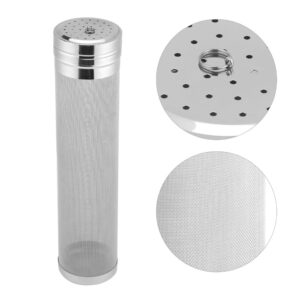 Cyrank Beer Brewing Mesh Filter, Beer Dry Hopper Filter Stainless Steel Hop Strainer Cartridge Hop Strainer 300 Micron Filter Stainless Steel Hop Strainer Brewing Hopper Basket