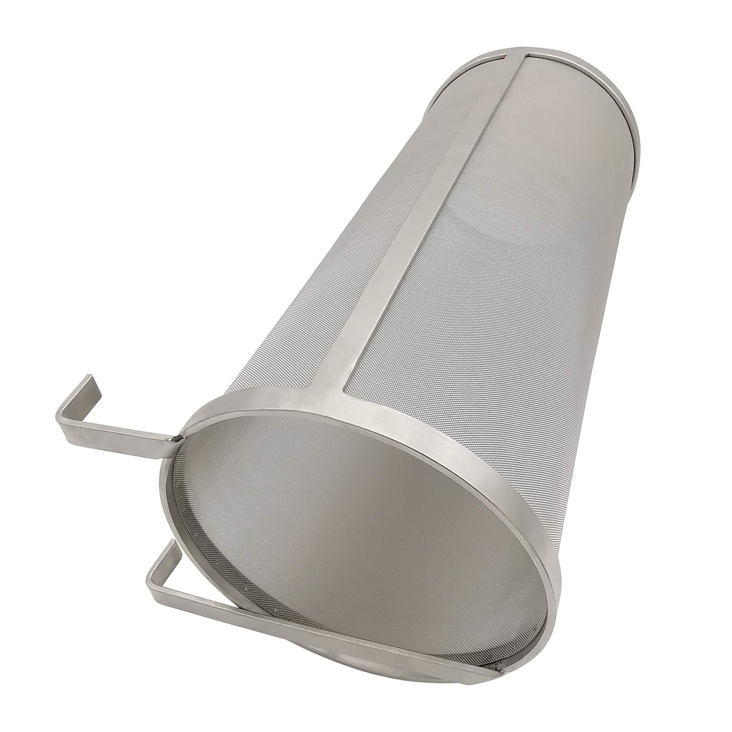 Hop Hopper Spider Strainer Basket Filter for Homebrew Hops Beer & Tea Brewing Bucket Fermenter Kettle, 304 Stainless Steel 300 Micron Mesh - 6" x 14"