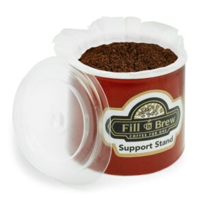 fill 'n brew individual disposable coffee pod cups, use with k-cup coffee makers, 24-count fillable cups, filters & lids