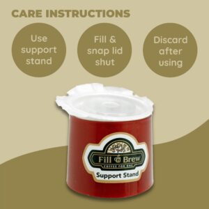 Fill 'n Brew Individual Disposable Coffee Pod Cups, Use with K-Cup Coffee Makers, 24-Count Fillable Cups, Filters & Lids