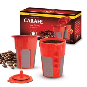 housewares solutions 2 refillable/reusable carafe k cup filters for keurig 2.0, k200, k300, k400, k500 series of brewing machines