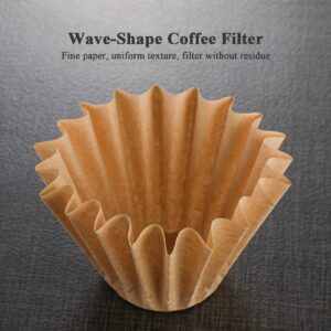 MUCXNIIY 1-2 Cup Brown Coffee Filters, 100 Count Unbleached Basket Coffee Filter Paper for Miniature Mr Coffee, Small Coffee Maker, Single Serve Coffee Pot, Pour Over Coffee Kit