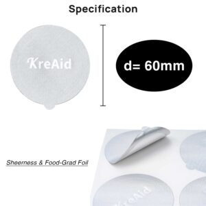 KreAid 200 Pack Aluminum Foils Lids Compatible with Nespresso VertuoLine Capsules to Reuse Vertuoline Coffee Pods Cover Seals Refillable Pods Reusable Foil Lids