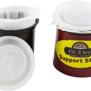 Fill 'n Brew Individual Disposable Coffee Pods for use with Coffee Makers: 24 fillable coffee pods, filters & lids