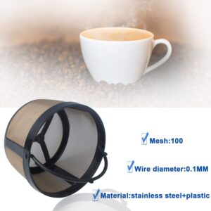 𝟮𝟬𝟮𝟯 𝙐𝙥𝙜𝙧𝙖𝙙𝙚𝙙 𝙍𝙚𝙪𝙨𝙖𝙗𝙡𝙚 Mesh Ground Coffee Filter Basket Compatible with K-Duo Essentials and for K-Duo Brewers Machine, Coffee Cup Pod for K Cup and Cleaning Brush