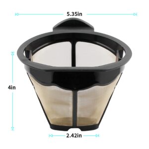 Veterger Replacement Parts 2pcs Cone Reusable Coffee Permanent Filters, Compatible with Ninja Coffee Maker CM305, CP301, CP307C,CM401