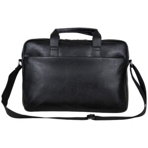 Kenneth Cole REACTION Modern Dilemma Pebbled Faux Leather 15.6" Laptop & Tablet Business Case Bag, Black-Style #2, One Size