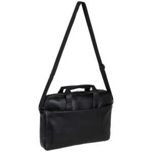 Kenneth Cole REACTION Modern Dilemma Pebbled Faux Leather 15.6" Laptop & Tablet Business Case Bag, Black-Style #2, One Size