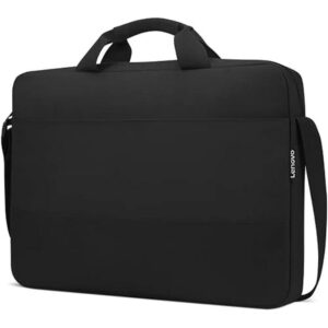 lenovo laptop shoulder bag t215 15.6 inch - black- slip laptop compartment - front zippered pocket - adjustable strap