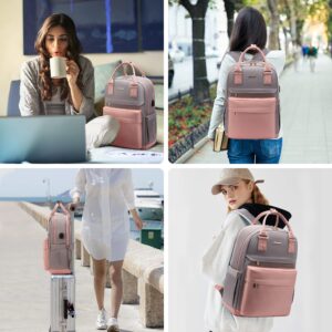 LOVEVOOK Laptop Backpack for Women 15.6 Inch Laptop Bag with USB Port, Fashion Waterproof Backpacks Teacher Nurse Stylish Travel Bags Vintage Daypacks for College Work