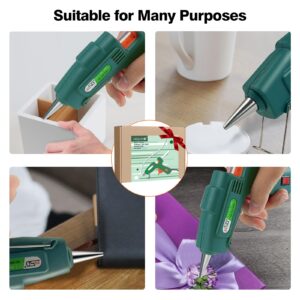 SHJADE Hot Glue Gun with 30 Glue Sticks, Fast Preheating Hot Melt Gun, Mini Glue Gun Kit for Kids DIY School Craft Projects and Quick Home Repairs, 20W Green