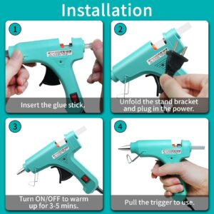 GuiBiLoo Hot Glue Gun, Mini Hot Glue Gun for Class Project, Small Hot Melt Gun With 30 Glue Sticks for School Crafts DIY Arts Quick Home Repairs (Multicolored, 8 Pcs)